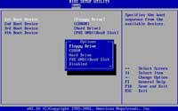 BIOS Virtual PC 2007. Выбор порядка загрузки операционной системы